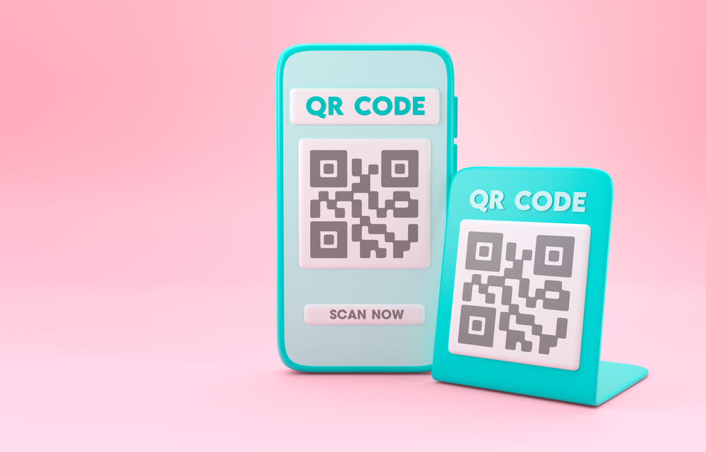 Mobile QR Code. 3D Illustration
